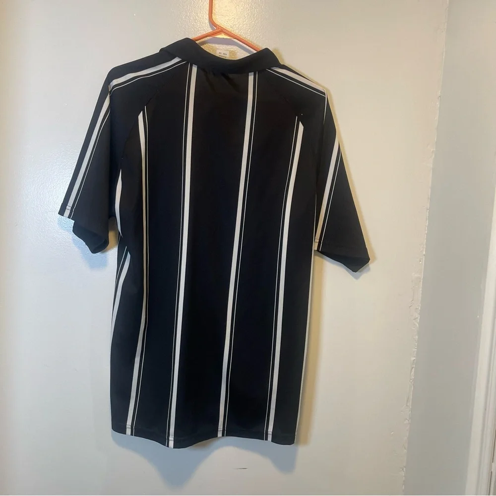 Referee black and‎ white striped shirt men's size adult medium
